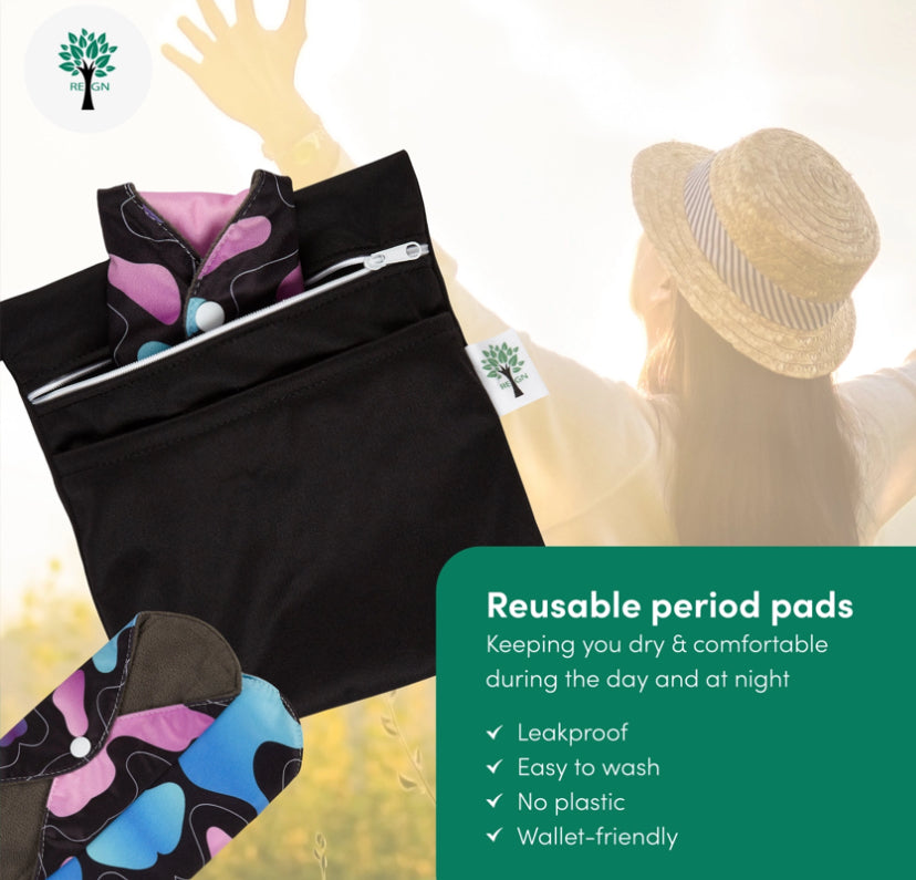 Organic Reusable Sanitary Pads 6 pack
