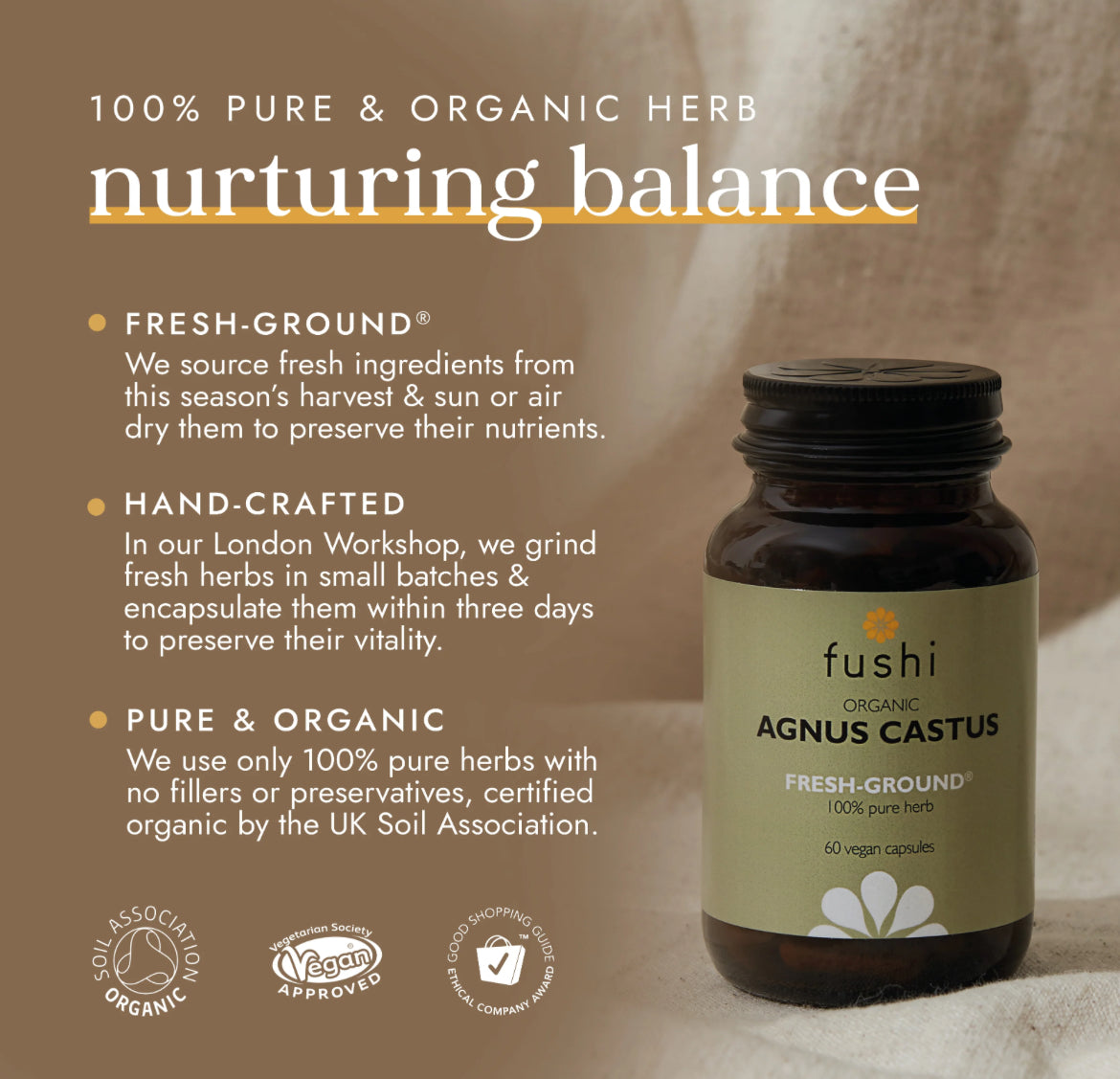 Organic Chaste Tree Capsules (agnus castus) 60 capsules