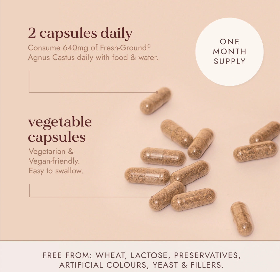 Organic Chaste Tree Capsules (agnus castus) 60 capsules