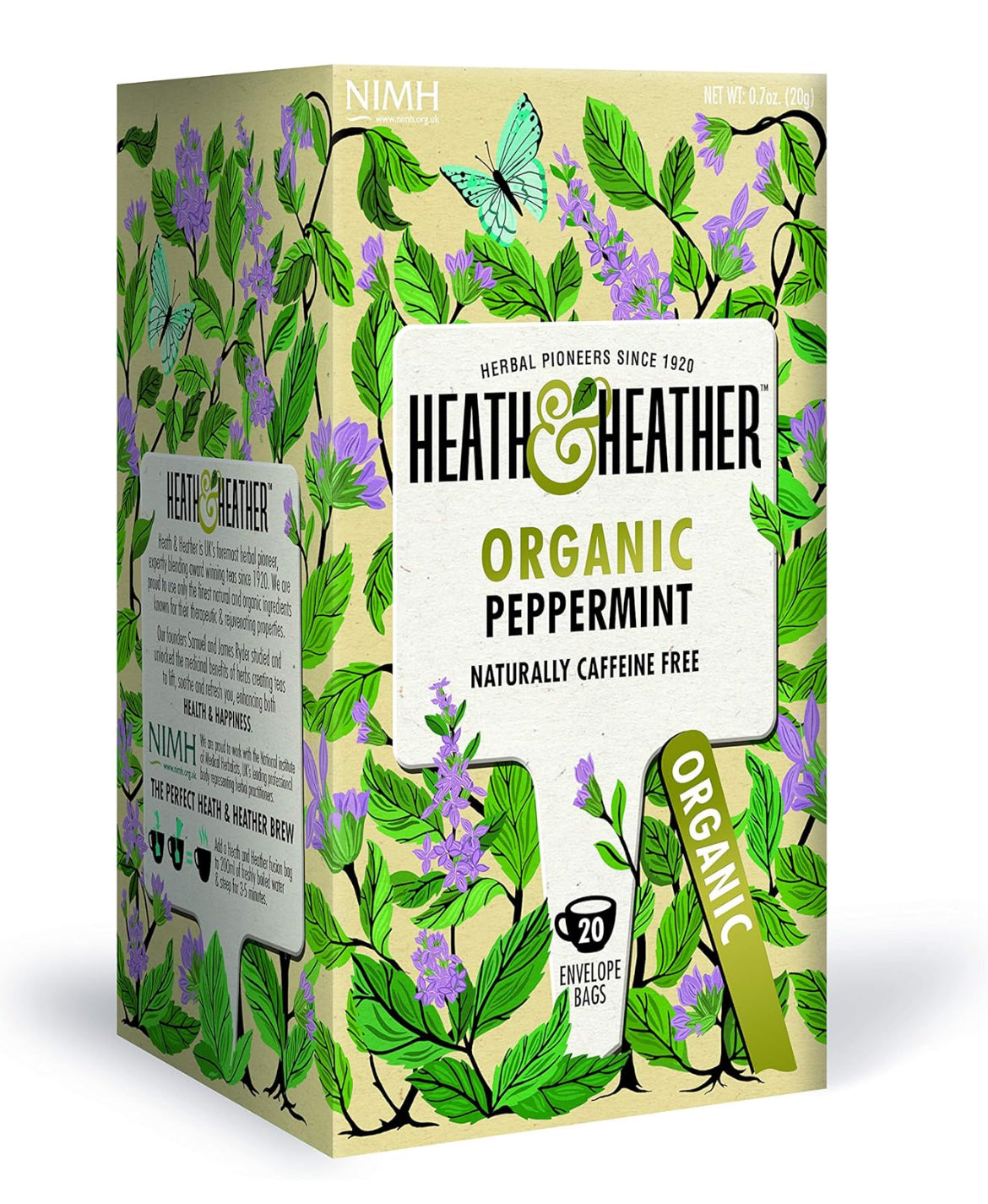 Peppermint Tea Organic & Individually Wrapped 20 bags