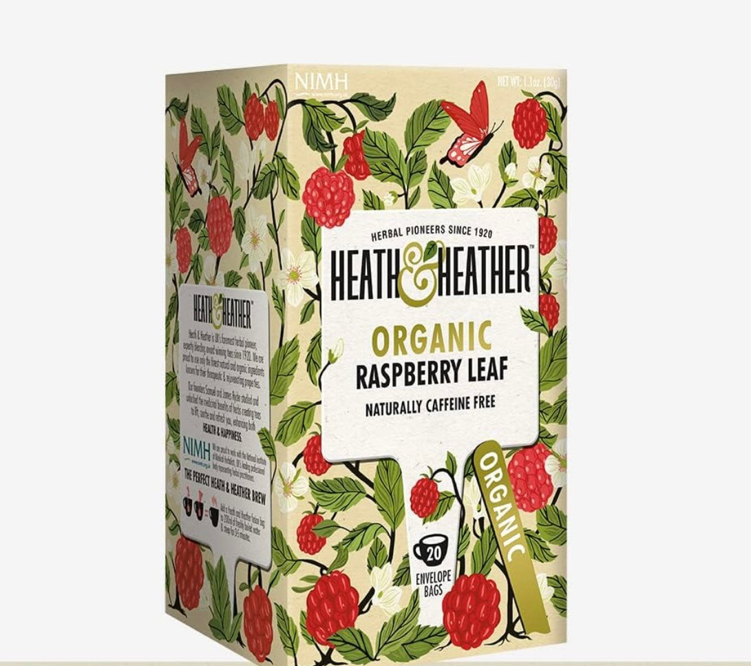 Raspberry Leaf Tea Organic & Individually Wrapped 20 bags