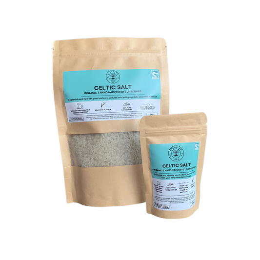 Organic Celtic salt - Unrefined and harvested from French salt marshes, offering a rich mineral profile and natural taste without added chemicals Barbara O'Neill real