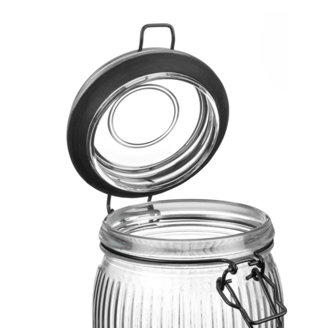 Ridged Clip Top Jar with Seal 500ml