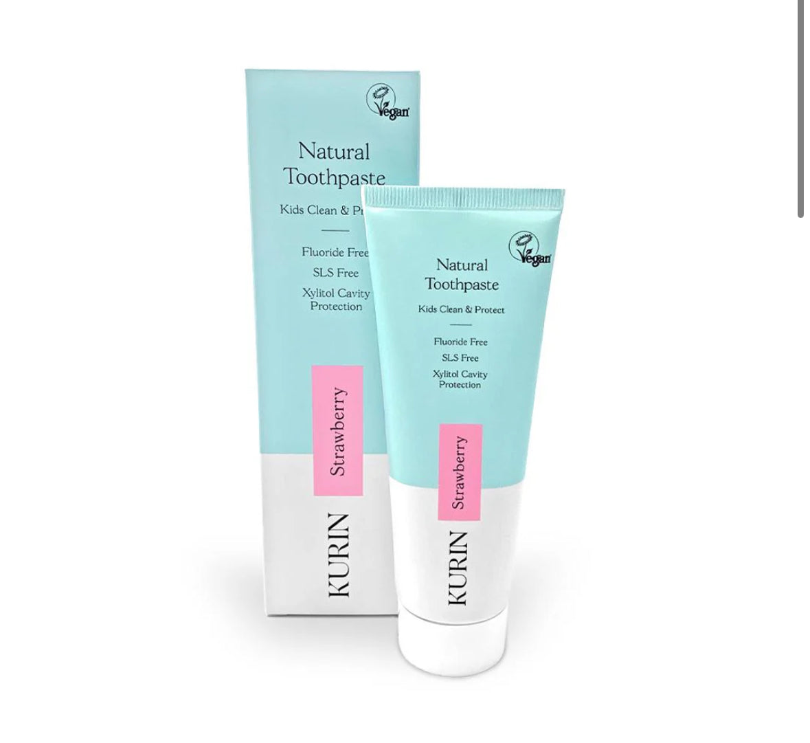 Kids natural fluoride free toothpaste strawberry